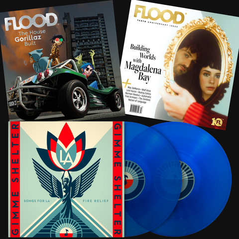 BUNDLE: FLOOD 13—The Tenth Anniversary Issue + Gimme Shelter—Songs for LA Fire Relief Double LP