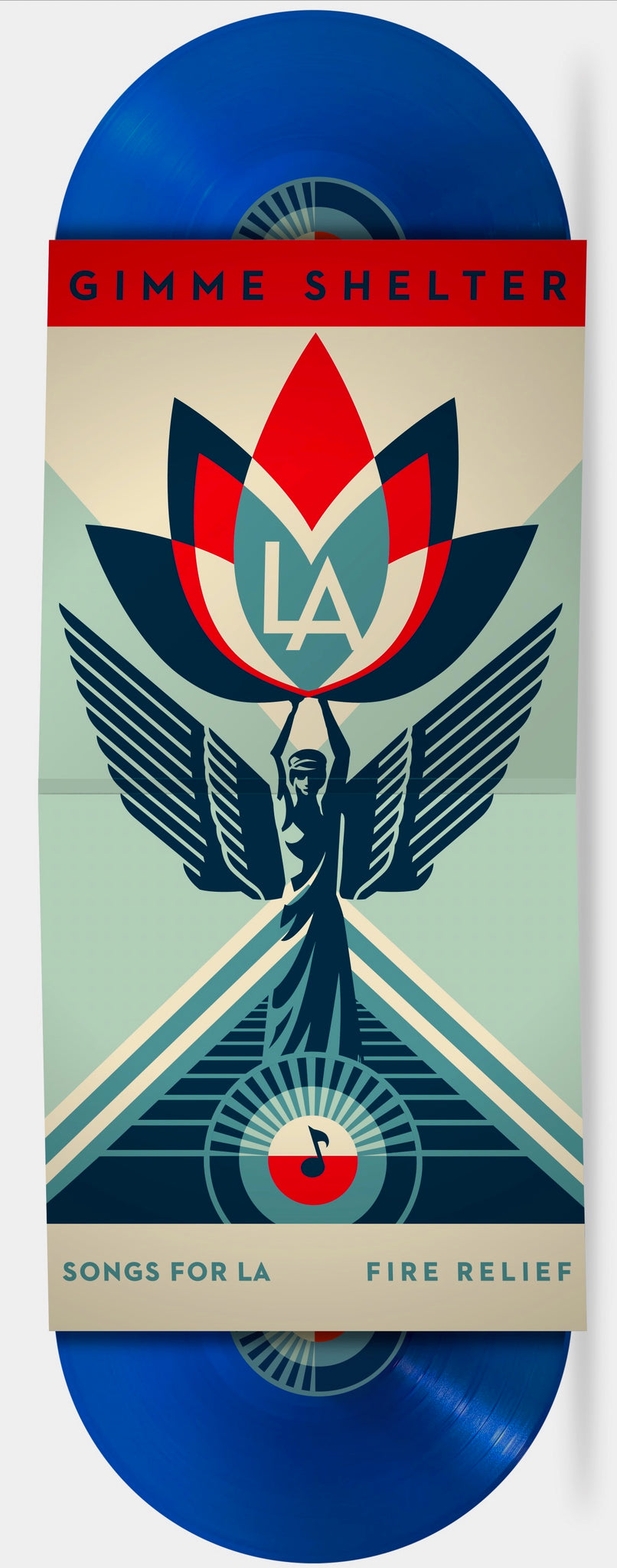 Gimme Shelter: Songs for LA Fire Relief 2-LP featuring Shepard Fairey design